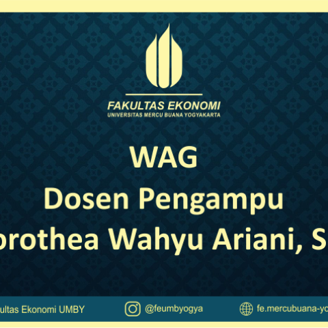 WAG Dosen Pengampu Dr. Dorothea Wahyu Ariani, SE, MT