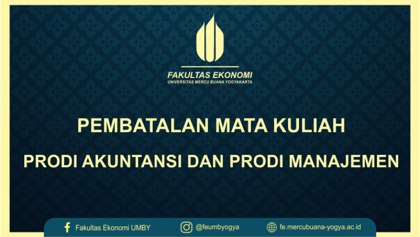 PEMBATALAN MATA KULIAH PRODI AKUNTANSI DAN PRODI MANAJEMEN