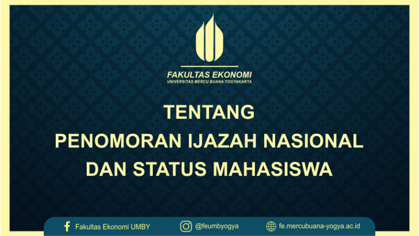 SK REKTOR TENTANG PENOMORAN IJAZAH NASIONAL DAN STATUS MAHASISWA