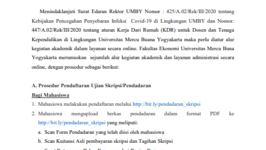 Surat Edaran SKRIPSI dan YUDISIUM