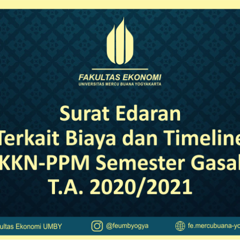 Surat Edaran Terkait Biaya dan Timeline KKN-PPM Semester Gasal T.A. 2020/2021