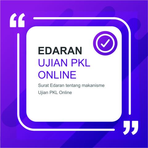 SURAT EDARAN UJIAN PKL ONLINE PRODI AKUNTANSI