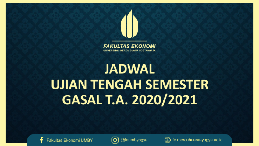 JADWAL UJIAN TENGAH SEMESTER GASAL T.A. 2020/2021