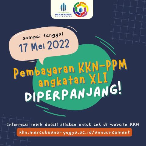 Pengumuman Perpanjangan Pembayaran KKN