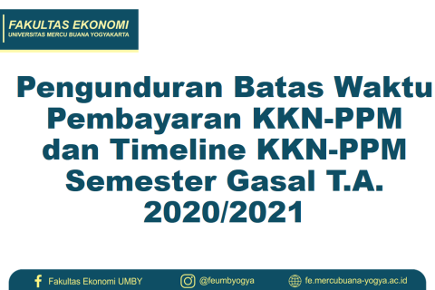 Pengunduran Batas Waktu Pembayaran KKN-PPM dan Timeline KKN-PPM